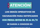 Operativo de vacunación COVID 19, 15 y 17 de noviembre