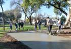 La cuarta cancha de básquet 3x3 ya se construye en la plaza de barrio Jardín