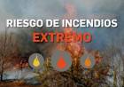 Rige alerta por riesgo extremo de incendios en la provincia