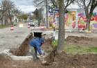 Avanza la reparación del canal pluvial en la intersección de calle Colón y José Hernández