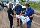 Bernarte supervisó el avance de obra en el Loteo “La Arbolada”