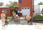 Comenzó la pavimentación del casco histórico de barrio Parque