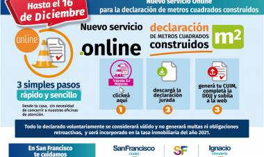 El 16 de diciembre vence el plazo para declarar voluntariamente m2 construidos 