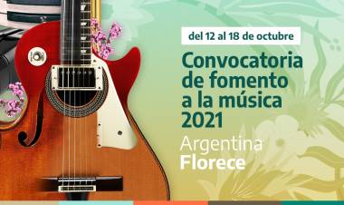 Abre la Convocatoria de Fomento a la Música 2021 "Argentina Florece"