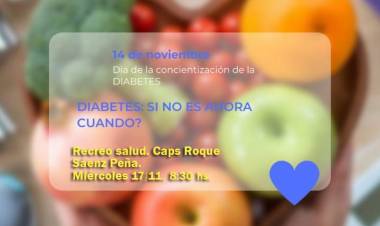 Charla sobre diabetes en barrio Roque Sáenz Peña 