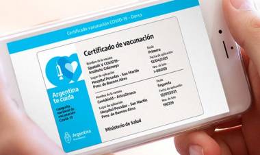 Desde el lunes estará disponible el pasaporte sanitario en la aplicación CIDI