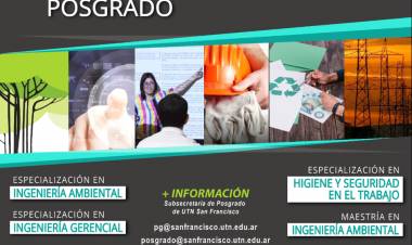 UTN: Inscripciones abiertas para seis carreras de Posgrado