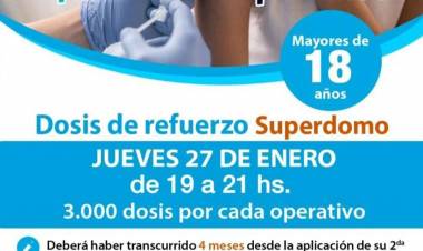 Operativo de vacunación Covid-19 para mayores de 18 años