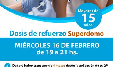 Operativo de vacunación Covid-19 para mayores de 15 años