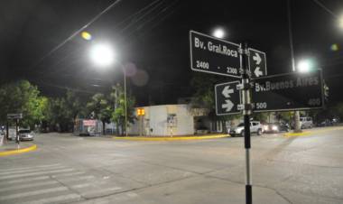 Quedó inaugurado el sistema de luminaria Led en Bv. Roca y Av. Buenos Aires