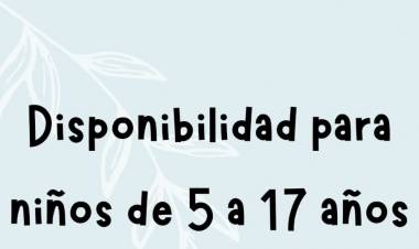 Operativo especial de vacunación para niños y adolescentes