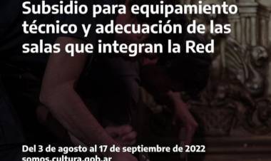 1° Convocatoria Nacional para el fortalecimiento de salas en la Red Federal de Teatros