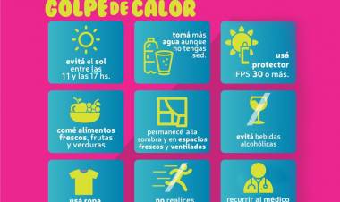 Recomendaciones ante el registro de altas temperaturas