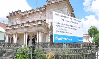 Palacio Tampieri: avanza la 1º etapa de la restauración