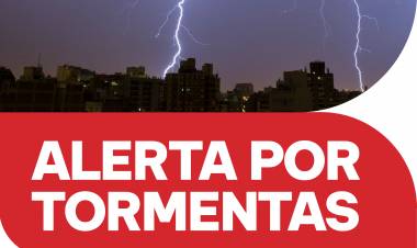 Sigue vigente el alerta por tormentas fuertes para gran parte de Córdoba