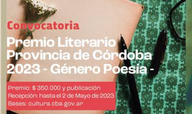 Premio Literario Provincia de Córdoba 2023, Género Poesía