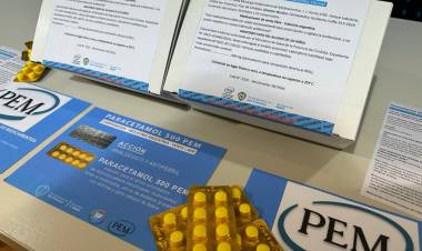 Comenzó la comercialización del PARACETAMOL 500 PEM en farmacias de la ciudad y la región