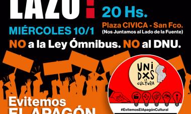 Cacerolazo nacional convocado por Unidos x la Cultura