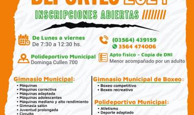 Comienzan las inscripciones la Plan Anual Deportivo 2024