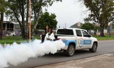 Se realizaron fumigaciones espaciales en diferentes zonas de la ciudad