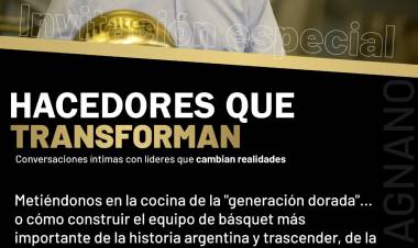 “Hacedores que transforman”, conversaciones intimas con líderes que cambian realidades: próximo 3 de abril Rubén Magnano en el Nuevo Teatrillo