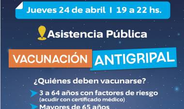 Este jueves se llevará a cabo la Noche de las Vacunas