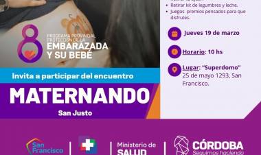 Este jueves se llevará a cabo el encuentro Maternando San Justo