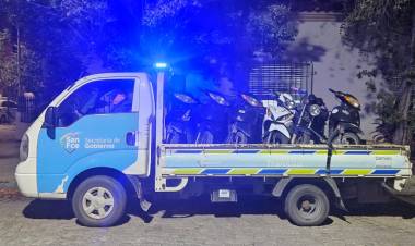 Se incautaron 19 motovehículos en operativo de control vehicular