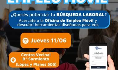 La Oficina de Empleo Móvil llega a barrio Sarmiento para acercar oportunidades laborales y de capacitación