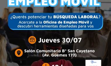 La Oficina de Empleo Móvil llega a barrio San Cayetano para acercar oportunidades laborales y de capacitación