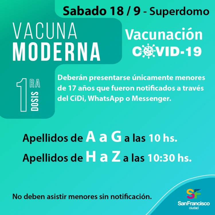 Operativo Vacunación COVID 19, sábado 18