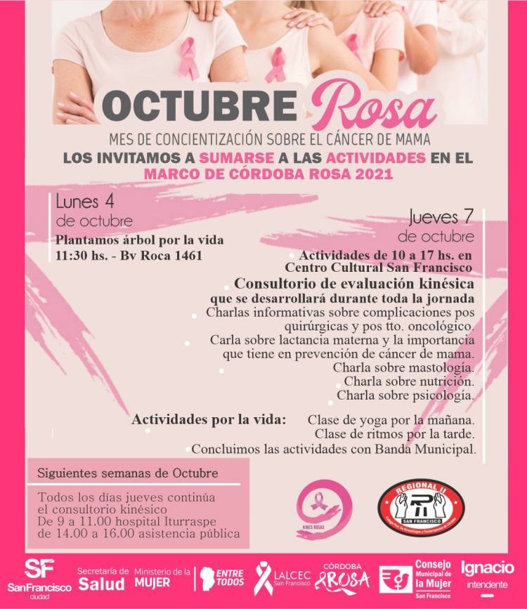 En octubre San Francisco vuelve a adherir al programa Córdoba Rosa