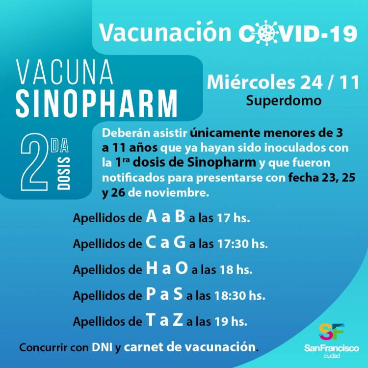 Se suman dos nuevos Operativos de Vacunación COVID 19 para esta semana