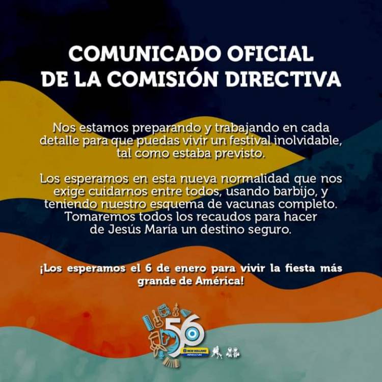 Festival de Jesús María 2022: el comunicado tras las restricciones