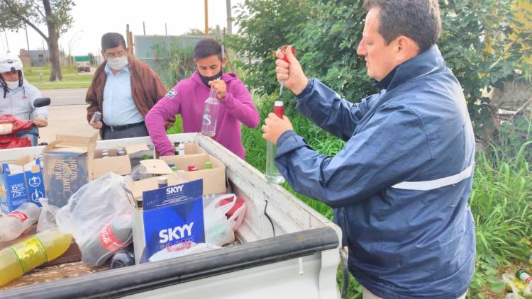 El municipio desechó bebidas decomisadas en controles
