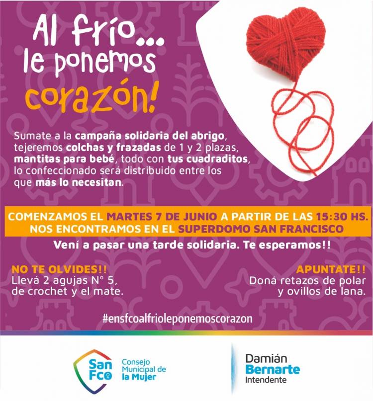 Vuelve la campaña solidaria “Al frio… le ponemos corazón”