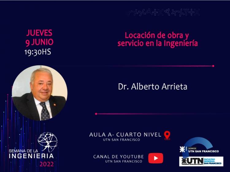 Disertación en UTN  sobre “Locación de obra y servicio en la Ingeniería”