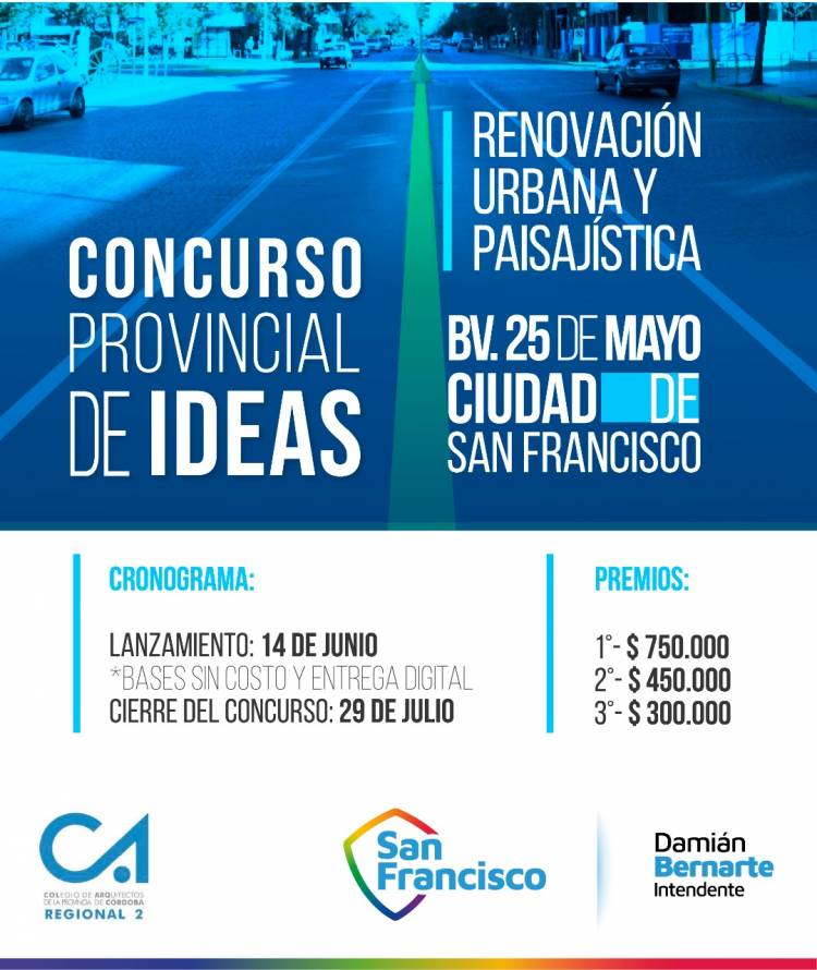 Concurso Renovación Urbana y Paisajística del Bv. 25 de Mayo