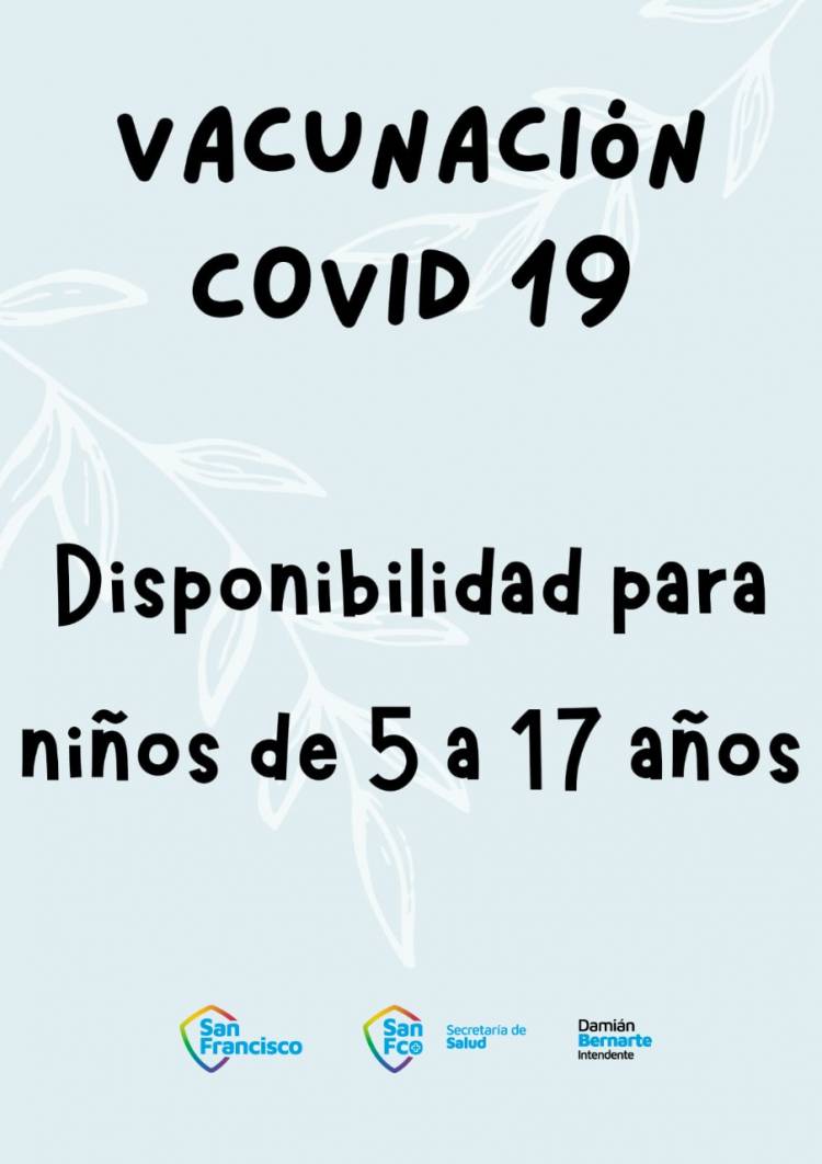 Operativo especial de vacunación para niños y adolescentes