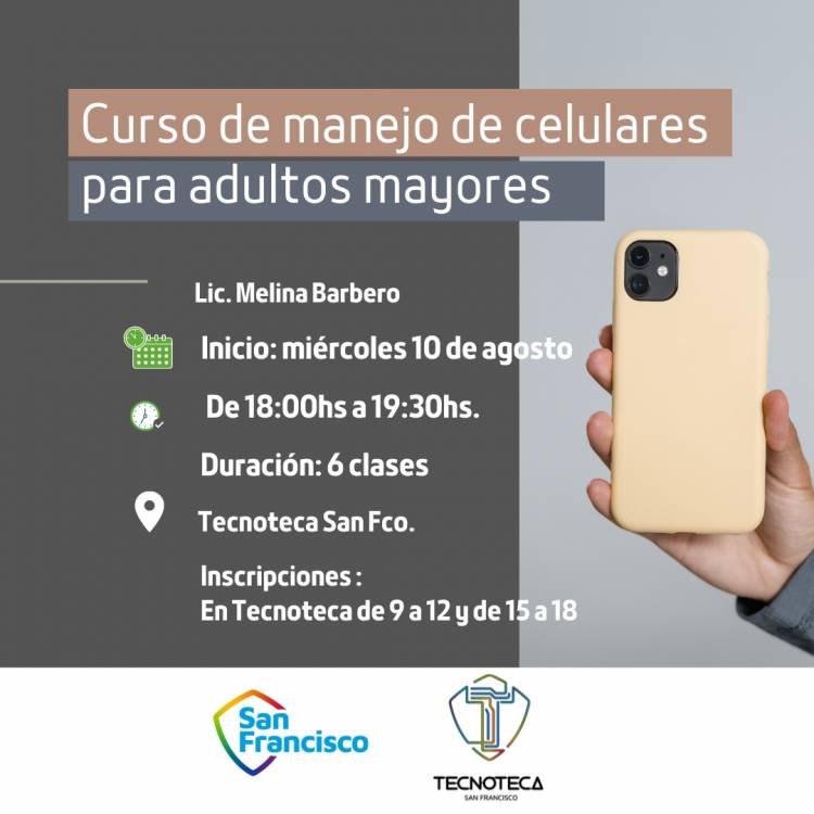 Curso de manejo de celulares para adultos mayores 