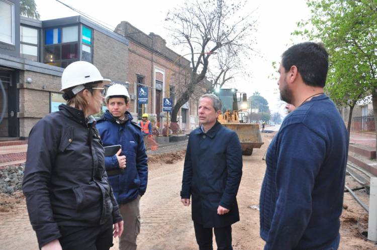 Bernarte supervisó el anexo de la obra de desagüe pluvial de la Cuenca Independencia