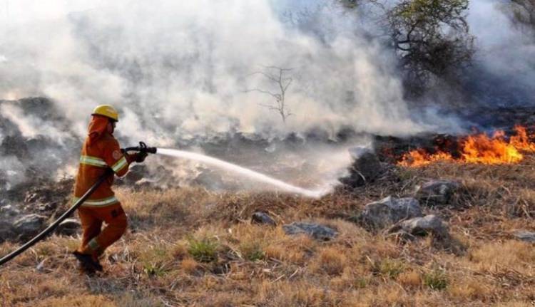 Bomberos contuvieron tres focos de incendios en el interior cordobés