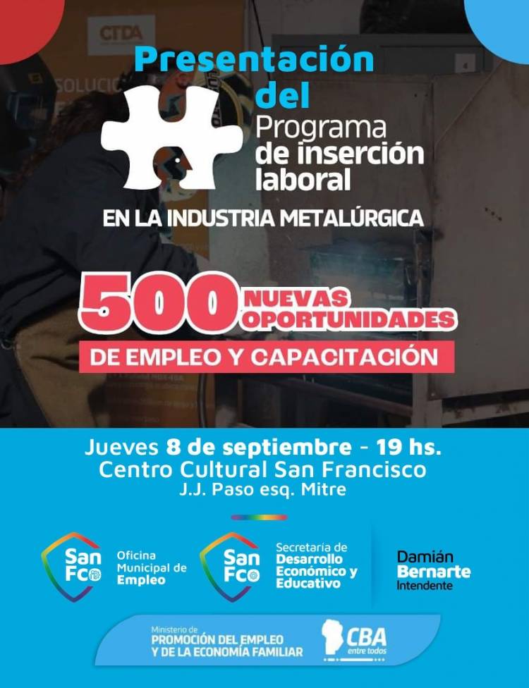 Presentación del Programa de Inserción Laboral en la Industria Metalúrgica