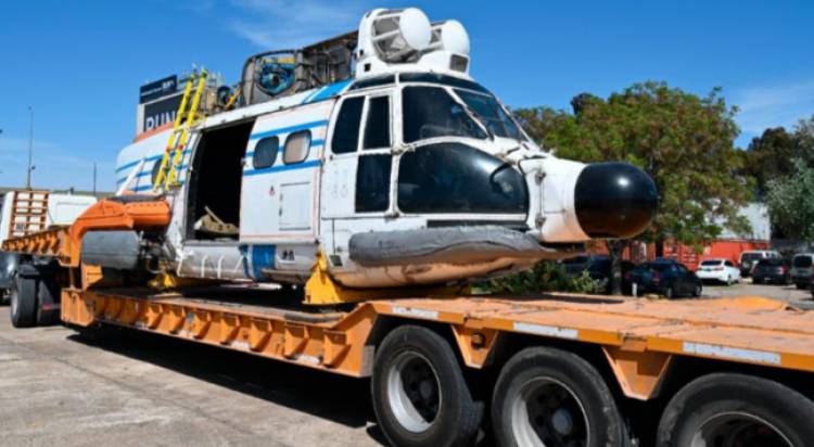 Un helicóptero que sobrevivió a Malvinas y ahora será preservado en Córdoba