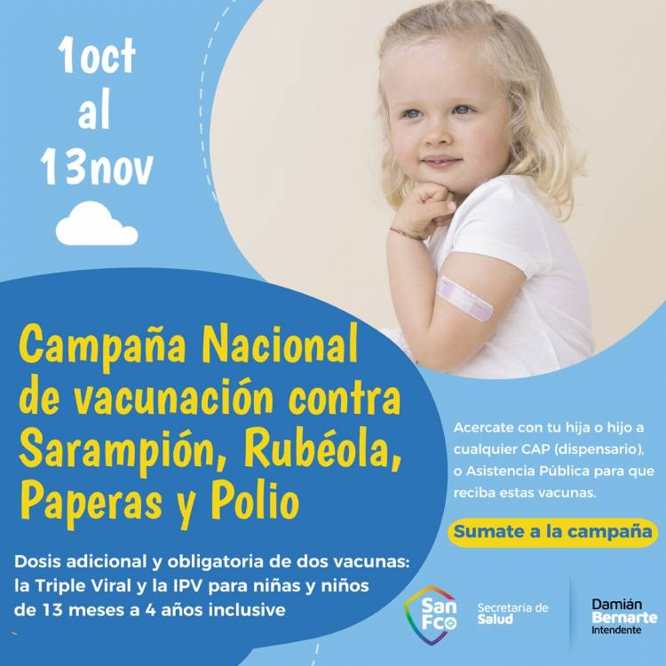 Campaña Nacional de Seguimiento de Sarampión, Rubeola, Paperas y Poliomielitis