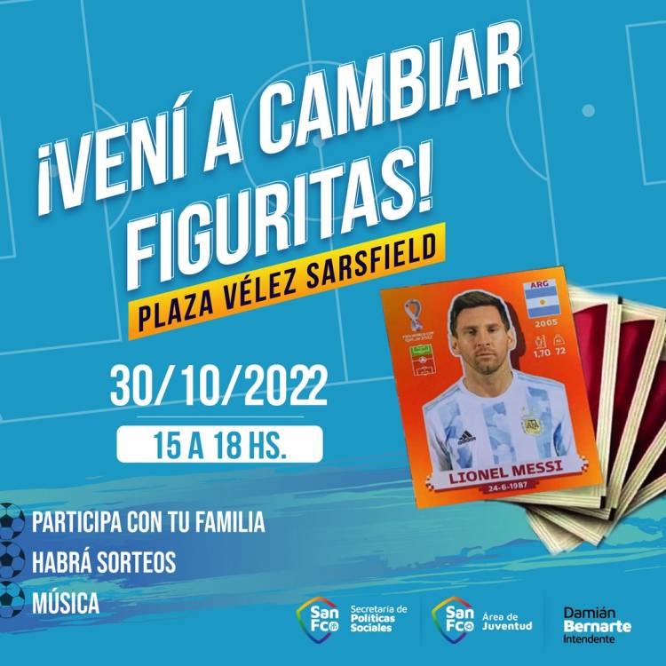 Desde el Área de Juventud generan una iniciativa para cambiar figuritas del mundial