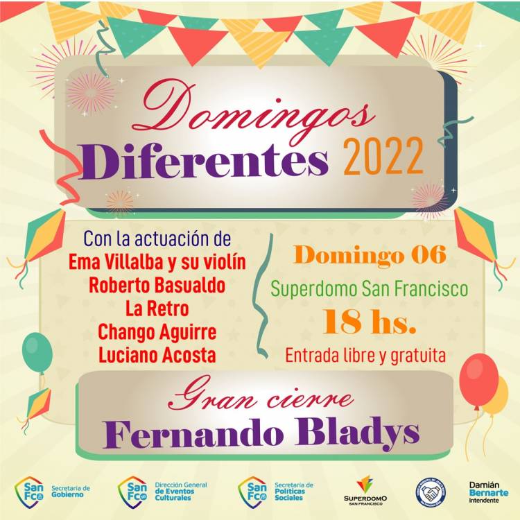 Llega a su fin el ciclo 2022 del Programa Municipal Domingos Diferentes