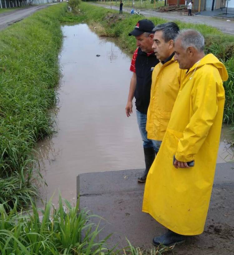 Klein supervisó el funcionamiento de los desagües pluviales en distintos sectores de la ciudad