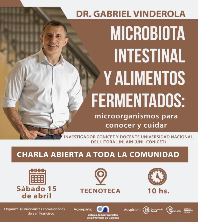 Charla abierta y gratuita sobre Microbiota intestinal y Alimentos fermentados