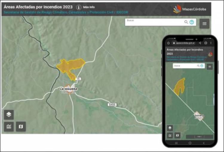 Idecor presentó el nuevo mapa de incendios del interior provincial